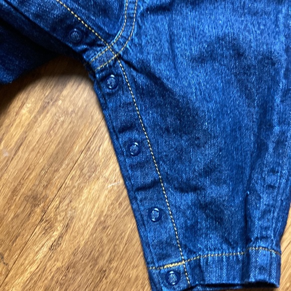 Just One You by Carters Dark Wash Denim Overalls w Embroidered Raccoon 3 Months - Picture 6 of 8